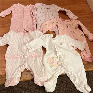 Carters & Sterling baby onesies (5pc)